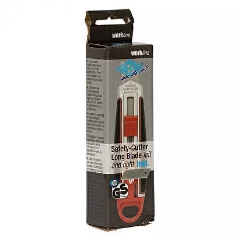 Utility knife WEDO 78 830 with snap-off blade, ergonomic handle, 1 pc, Must/red/silver