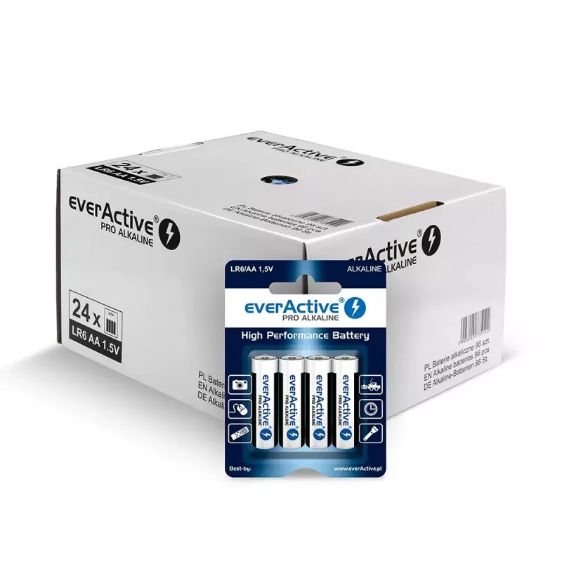 Leelispatareid everActive LR64BLPADIS — 96 tk, AA suurus