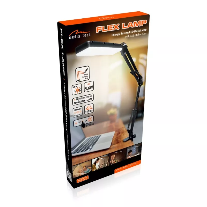 Media-Tech MT224 laualamp 5.6 W LED Must
