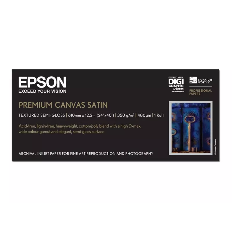 Epson Premium Canvas Satin, 24 tolli x 12,2 m, 350 g/m²