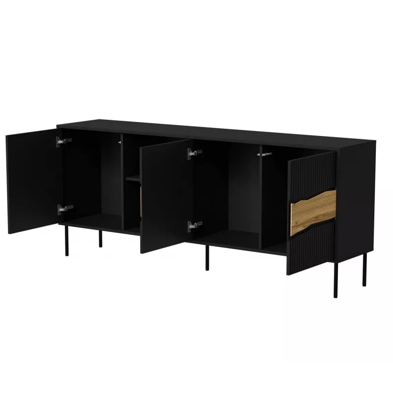 Cama INSERTO 3D1W kummut 190x40x80 must + LED