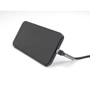 USB USB-C to Lightning laadimis- ja andmekaabel nurgelise pistikuga ja alusfunktsiooniga, DELOCK 1,5 m, 9 V 3 A (MFi)