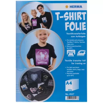 Herma T-särgi ülekandekile A4 tumedatele ja mustadele tekstiilidele 20 tk 4527 (4527)