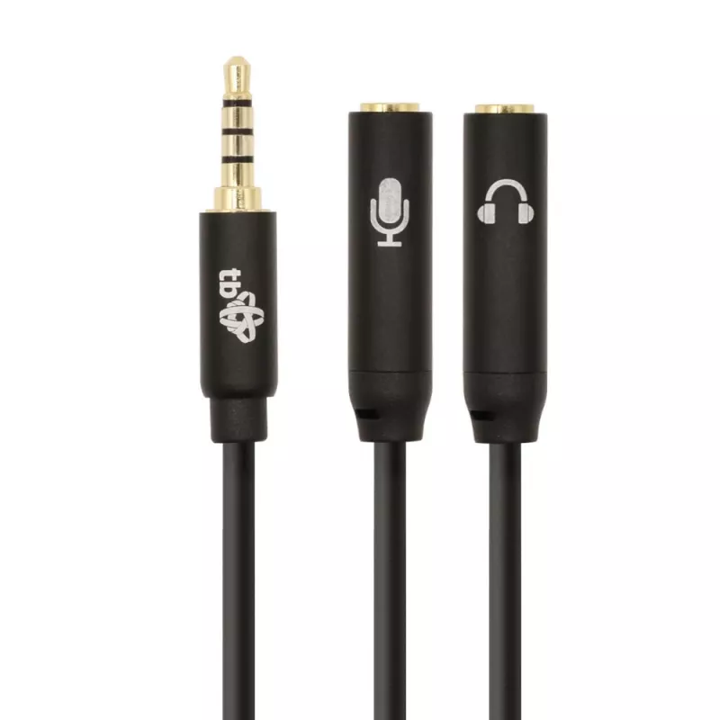 Adapter TB 3.5mm MiniJack jaotur 1x 3,5 mm isane 2x 3,5 mm emasele, mudel AKTBXAJ0P2J030B