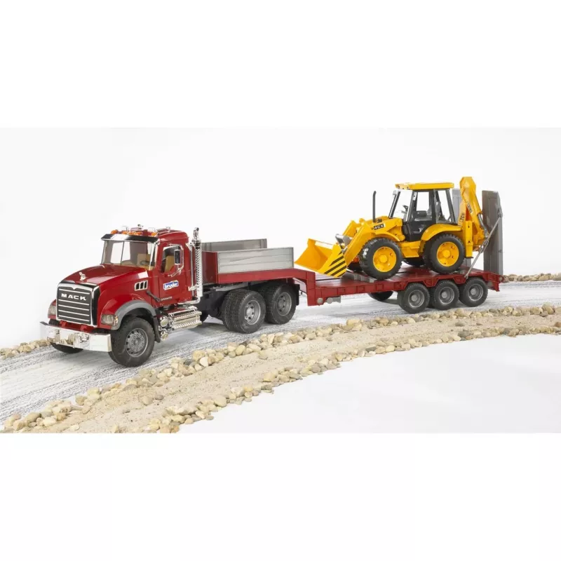 Mänguasi madelauto koos JCB 4CX lisaseadmega, BRUDER, mudel BR-02813, ABS konstruktsioon, mitmevärviline