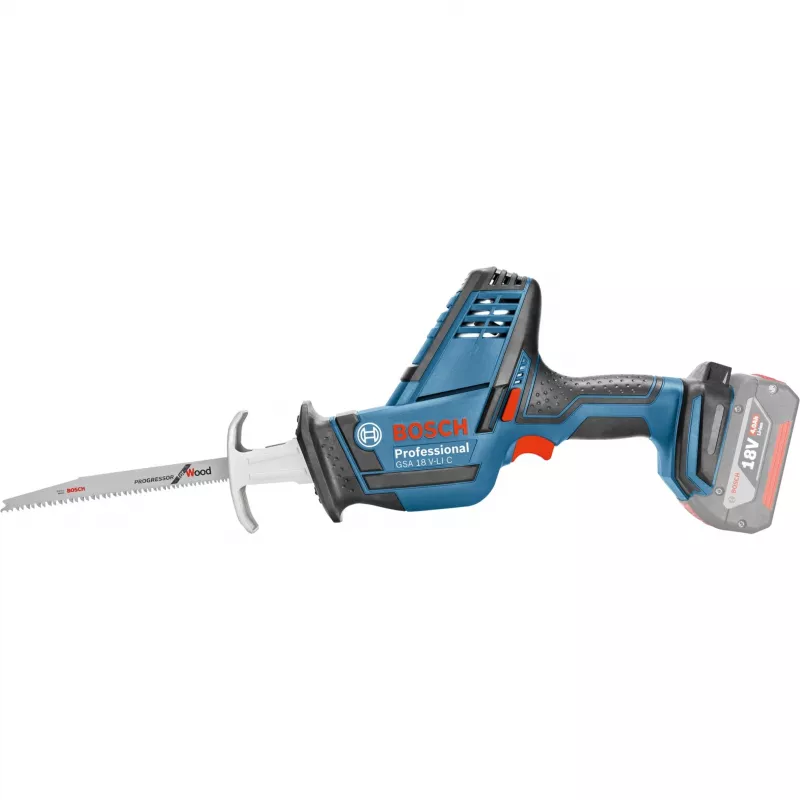 Bosch GSA 18 V-LI C Professional Must, Sinine, Punane
