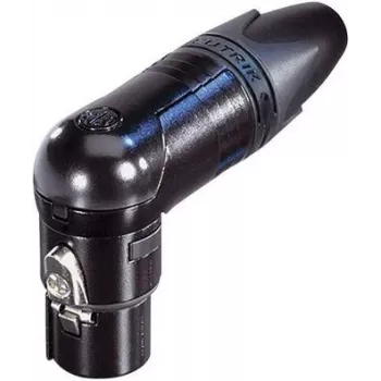 Neutrik XLR-pistikupesa, nurga all, pooluste arv: 3, must NC3FRX-BAG 1 tk (NC3FRX-BAG)