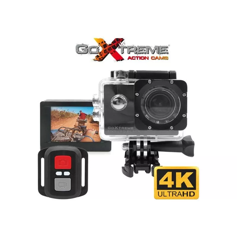 Easypix GoXtreme Enduro Must - action-kaamera - kinnitatav - 4K / 30 fps - 8.0 MPix - Wi-Fi - veealune kuni 30 m - Must