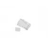 LANBERG RJ-45 juhtmepistik PLU-6000 Cat6 U/UTP kaablitele, läbipaistev/valge, 100 tk pakend