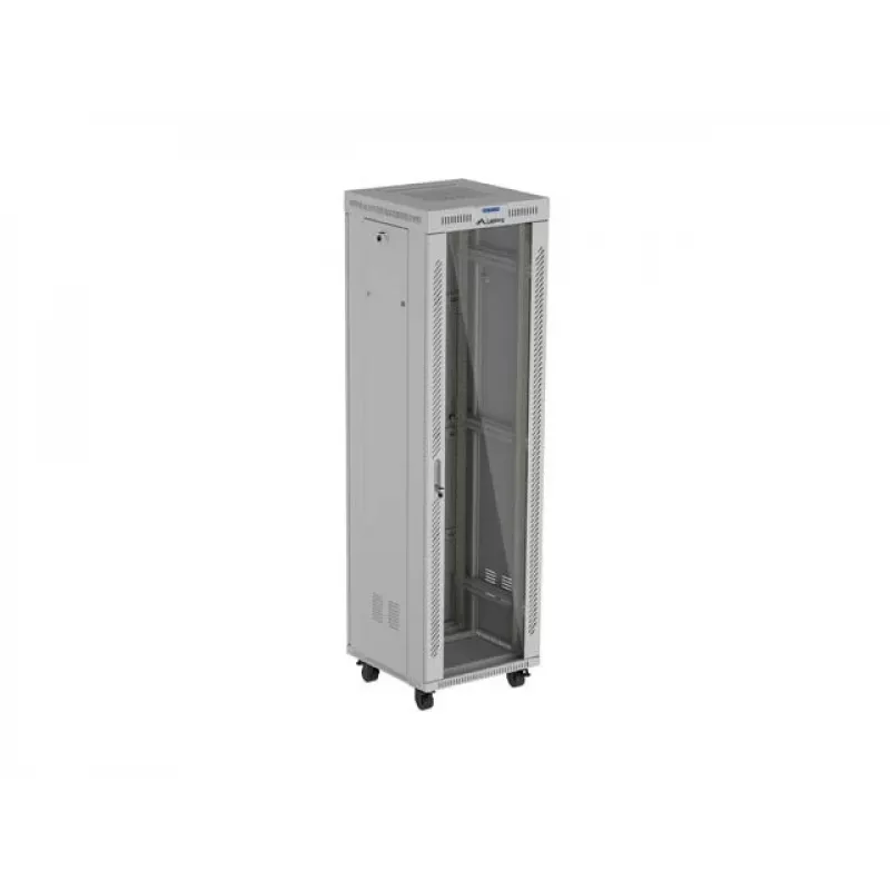 19-tolline 42U LANBERG püstine rack-kapp 600×600 mm hall klaasukse ja LCD-ga (lamepakend)