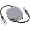 USB-C kaabel InLine 35850, 100W toiteedastus, 0,80 m, must/hall