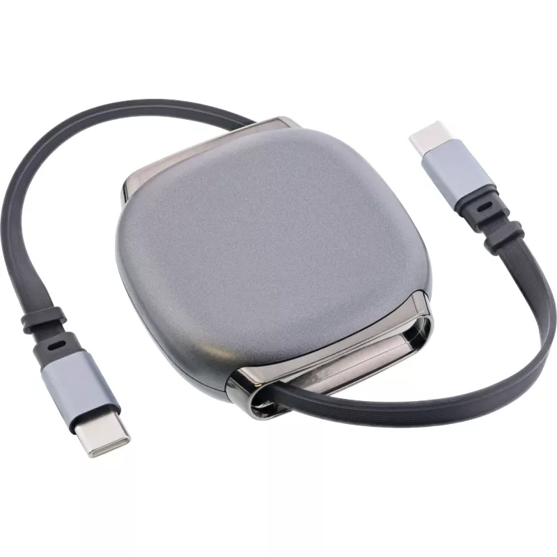 USB-C kaabel InLine 35850, 100W toiteedastus, 0,80 m, must/hall