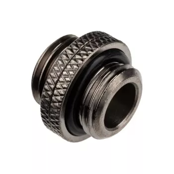 Adapter Alphacool G1/4 AG to G1/4 AG, metallist nurkühendus, must