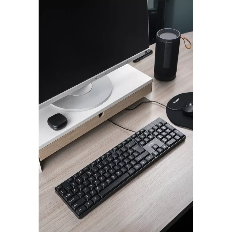 Savio KB-01 klaviatuur Kodu/Kontor USB QWERTY USA inglise must