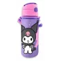 Kids Euroswan alumiiniumpudel rihmaga 600 ml Kuromi — isoleeritud joogipudel lastele