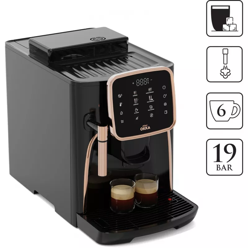 Okka Espresso Pro, täisautomaatne must/pruun, 1450 W