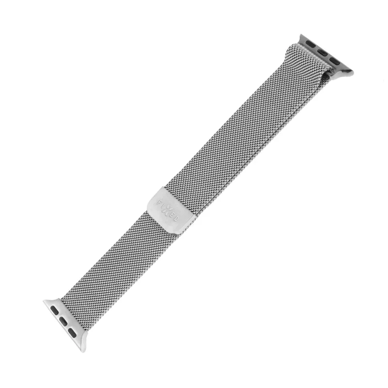 Võrkrihm FIXED Apple Watchile 38/40/41 mm — FIXMEST-436-SL hõbedane, Milano roostevaba teras, reguleeritav