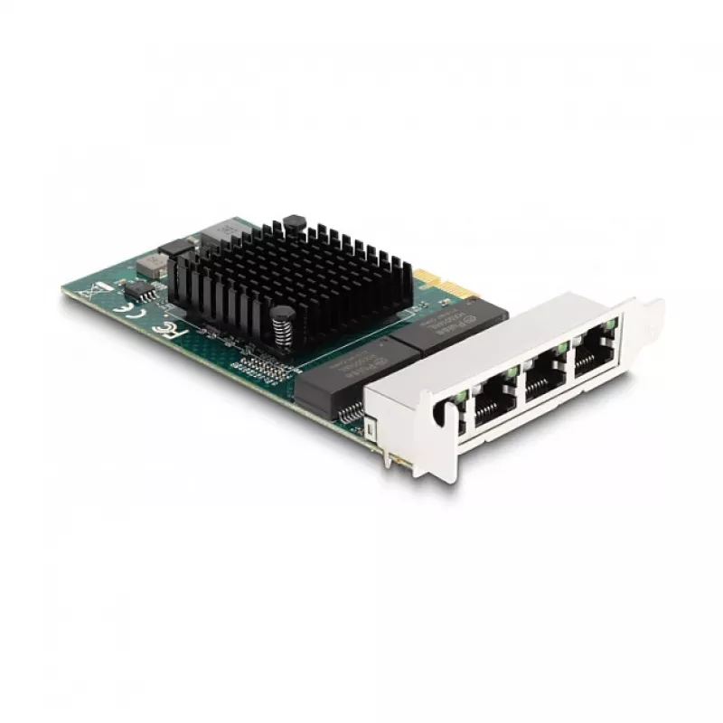 DeLOCK PCI Express x1 kaart 4 x RJ45 Gigabit LAN BCM