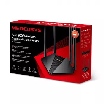 Mercusys MR30G traadita ruuter Gigabit Ethernet kaheriba (2,4 GHz / 5 GHz) Must