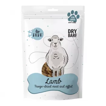 Külmkuivatatud lambaliha koeramaiused PAKA ZWIERZAKA Lio Pepe Lamb XL 90 g — ühe koostisosaga XL tükid