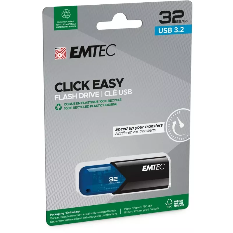 USB-mälupulk Emtec 32GB USB Type-A 3.2 Gen 2 B110 Click Easy