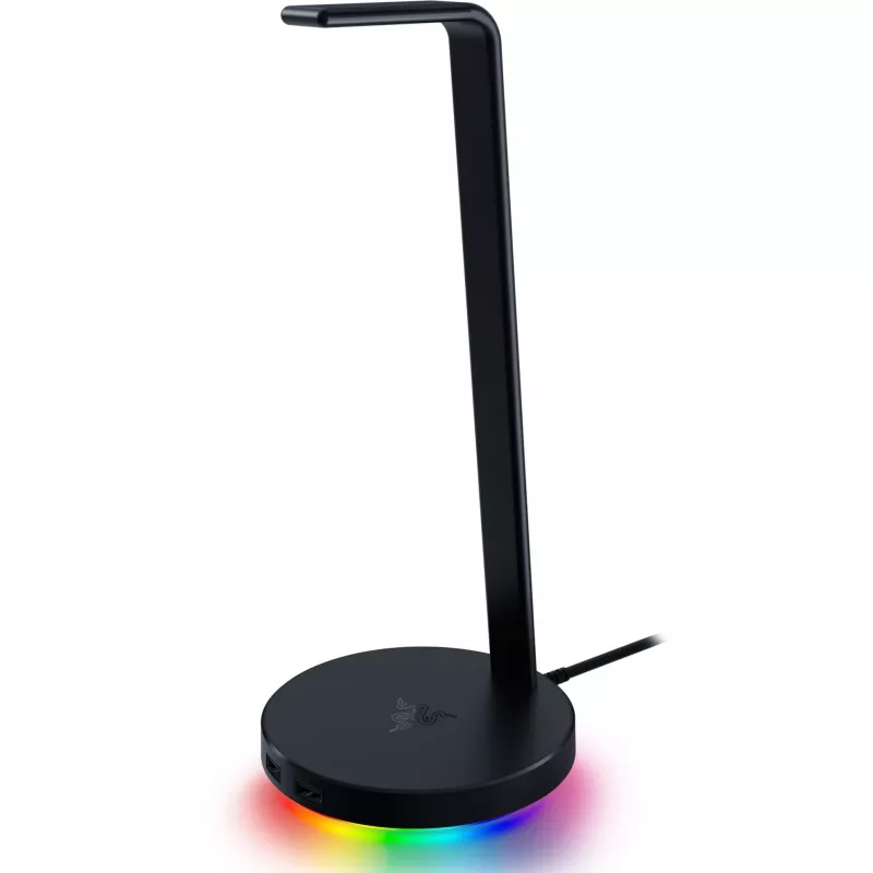 Razer Base Station V2 Chroma, must, 2 x USB 3.1 porti, 1 x 3,5 mm kombiport sisseehitatud DAC-iga, 7.1 ruumiline heli, Razer Chroma™ RGB, alumiiniumkonstruktsioon, libisemiskindel alus