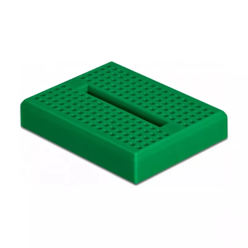 Breadboard DELOCK 18321 — jootevaba prototüüpimisplaat, plastik, 36×46×10 mm, roheline