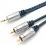 Audio kaabel S/CONN SP30832-5 5m 3.5mm 2 x RCA Blue Chrome