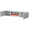 Cama RTV-kapp TULA 183x35x37 valge matt + valge mantelpiece