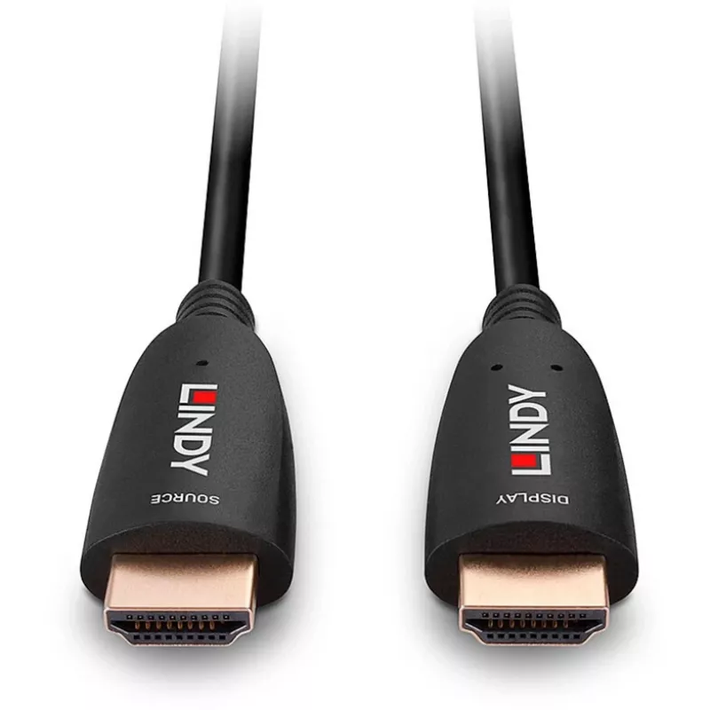 Lindy 15m fiiberoptiline hübriid-HDMI 8K60 kaabel, 15 m, HDMI Type A (Standard), HDMI Type A (Standard), 48 Gbit/s, Must