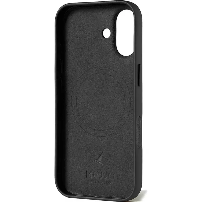 Mujjo Full Leather Case MagSafe ümbris mudelile iPhone 17 Must
