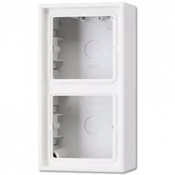 Pindpaigaldatav lüliti/pistikupesa kate JUNG LS 582 A WW — valge, Duroplast, 81×47×152 mm