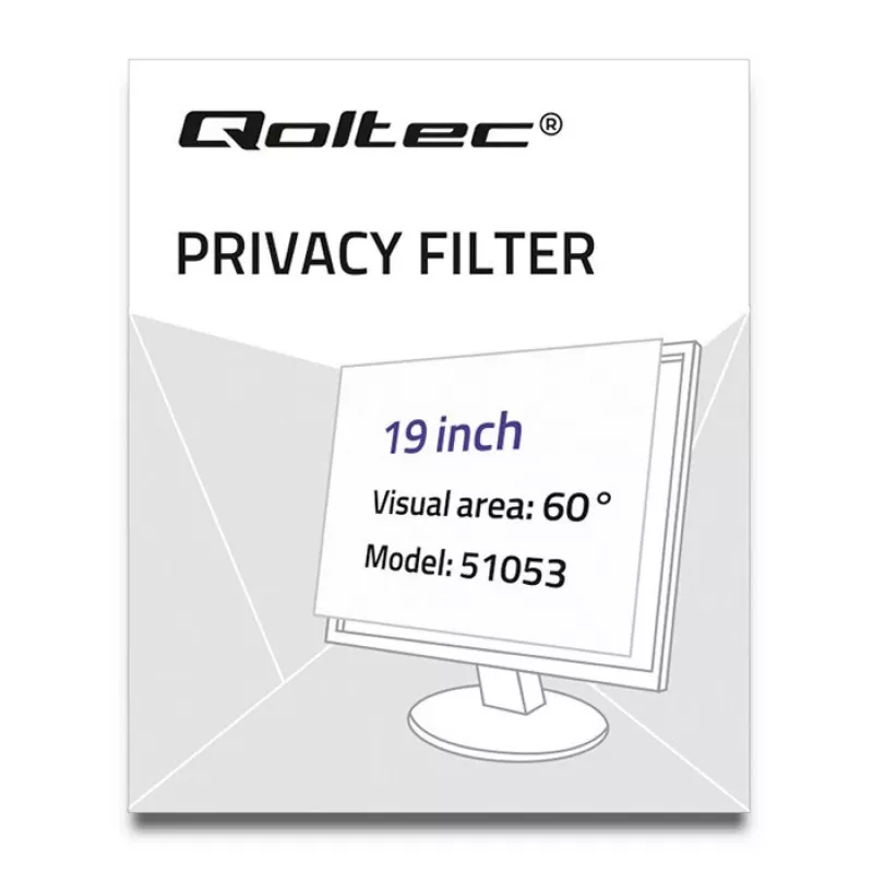 Qoltec 51053 ekraani privaatsusfilter 48,3 cm (19) monitorile