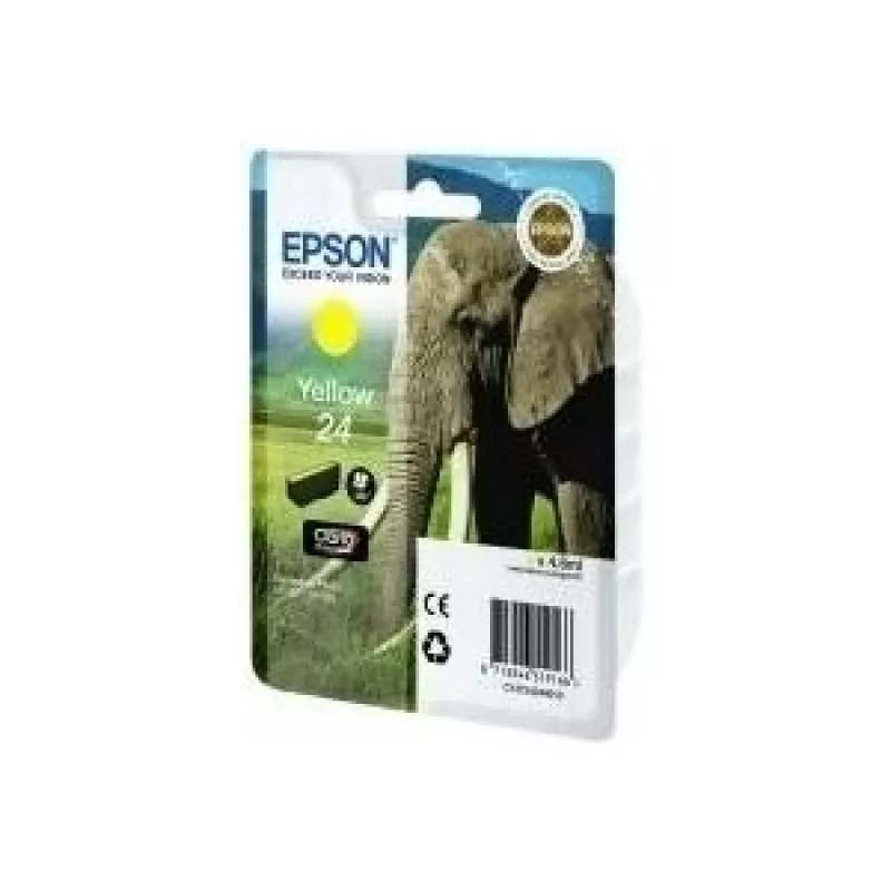 Epson Elephant üksikpakend kollane 24 Claria Photo HD tint, kollane, pigmentpõhine tint, 1 tk