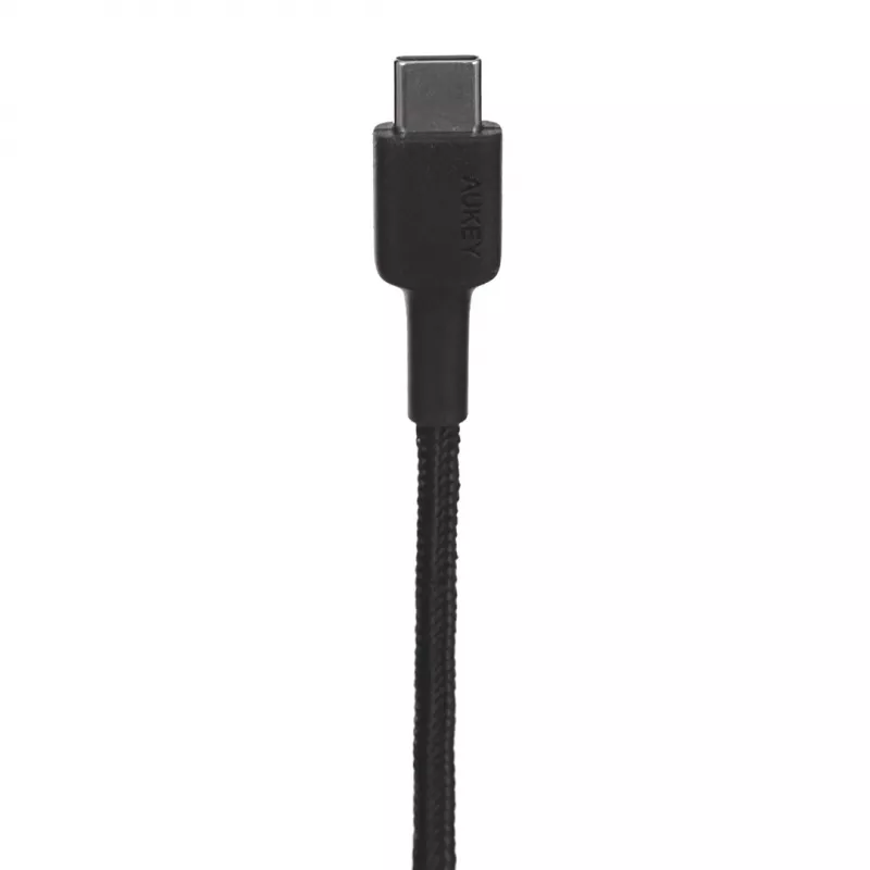 USB-A–USB-C kaabel AUKEY CB-CD30 0,9 m – must, punutud, USB PD 3.0, 0,48 Gbit/s