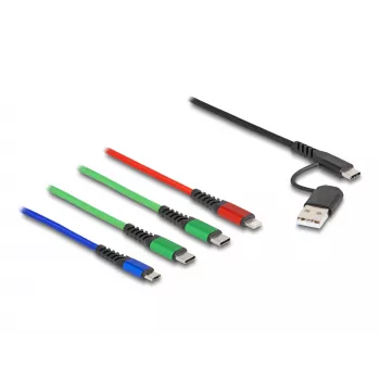 USB-kaabel DeLOCK 87035 1.2 m USB 2.0 USB A USB C Micro USB-B Lightning