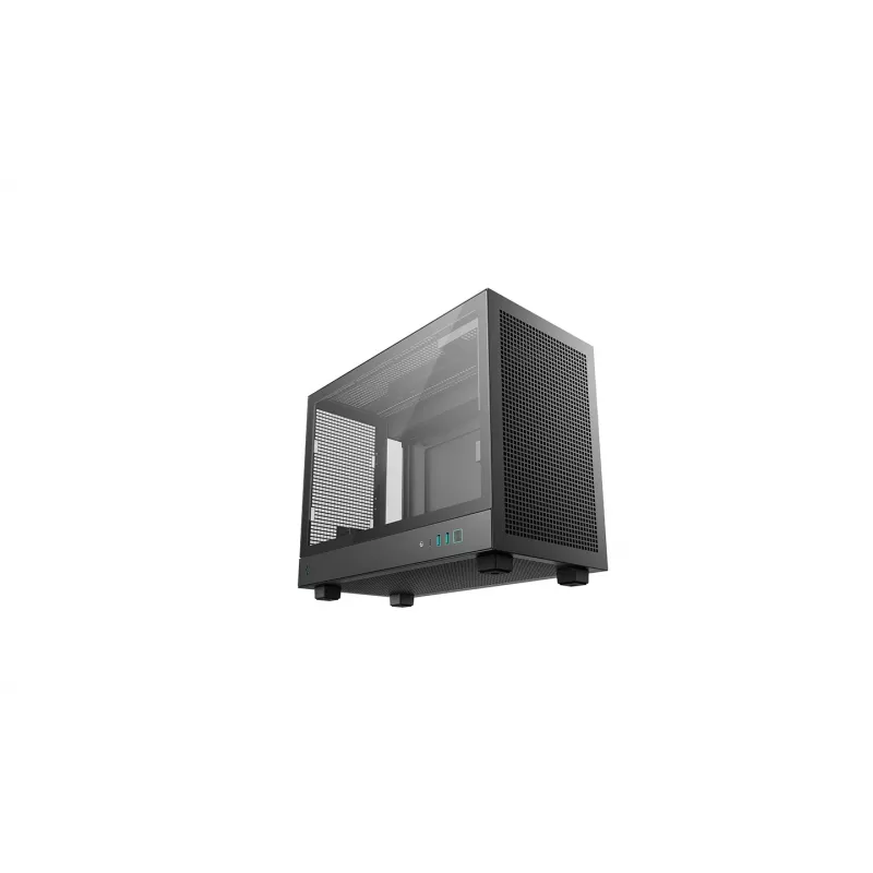 Arvutikorpus DeepCool CH160 PLUS Small Form Factor SFF ATX/mATX, karastatud klaas, USB-C, must