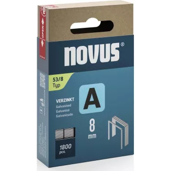 Klambritäited NOVUS A tüüp 53 8 mm, pakis 1800 tk, rasketele klammerdajatele