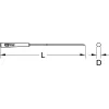 KS TOOLS ümar nõelviil, 3mm (140.3052)