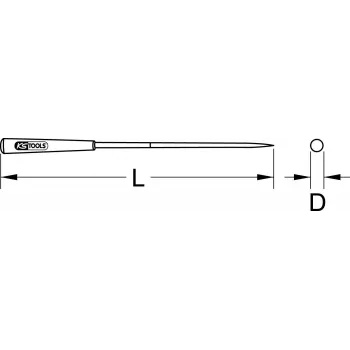 KS TOOLS ümar nõelviil, 3mm (140.3052)