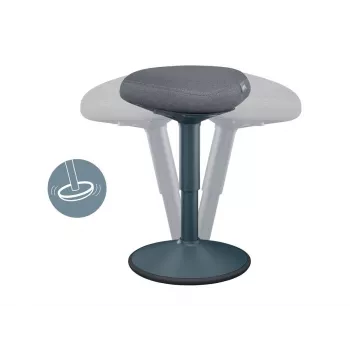 Kontoritool Leitz 65440089 polsterdatud iste hall plastikraam