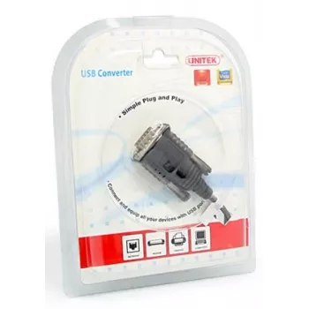 UNITEK Y-108 USB 2.0 RS232 musta kaabli liidese adapter (Y-108)