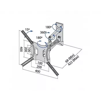 TB TV seinakinnitus TB-254E kuni 60 tolli 30 kg