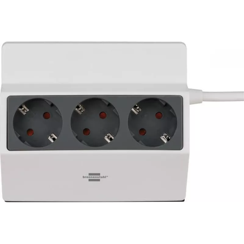 Brennenstuhl 1150070, 3 m, 3 vahelduvvooluväljundit, siseruumidesse, IP20, antratsiit, valge, 16 A