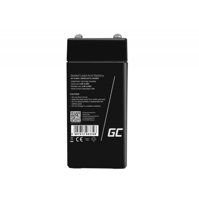 Green Cell AGM37 tööstuslik laetav aku Suletud Plii-Hape (VRLA) 4000 mAh 4 V
