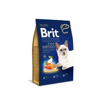 Kuiv kassitoit Brit Premium by Nature Adult Salmon 1.5 kg — täiskasvanute retsept, 35% valku, 16% rasva, teravilja- ja gluteenivaba