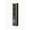 Vitriinkapp Cama Meble VIGO 180 seinale kinnitatav klaasvitriin 1800×400×300 mm must/wotan tamm