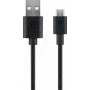 Goobay Micro USB laadimis- ja sünkroonimiskaabel, must, 2 m – Android-seadmetele, must (38660)