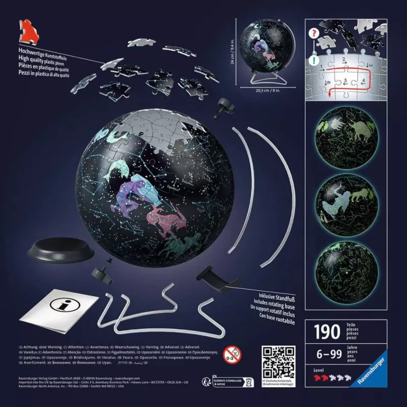 3D Puzzle Ball Star Globe Glow in the Dark