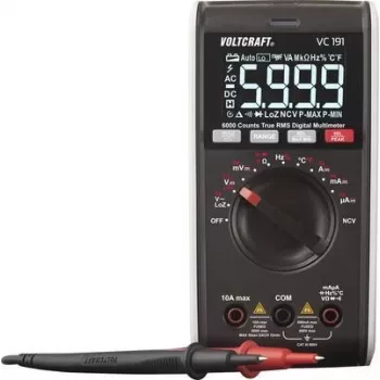 VOLTCRAFT VC191 digitaalne käsimultimeeter CAT III 600 V Ekraan (loendurit): 6000 (VC-12232375)